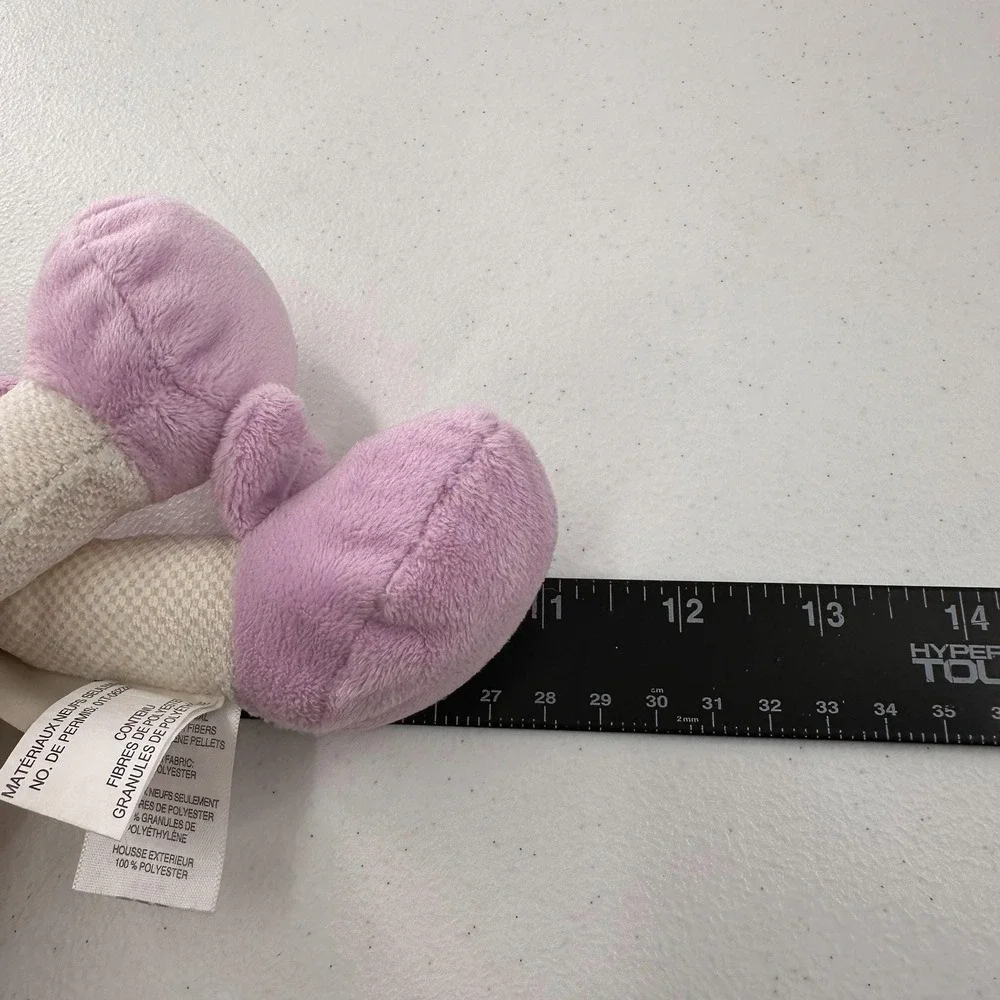 Pier 1‎ Imports Lamb Plush Sheep Pearl Plaid Accents Purple Feet Soft Easter